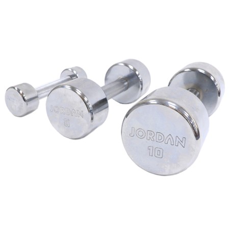 Jordan Fitness 1 - 10kg Chrome Dumbbells Set (10 pairs)