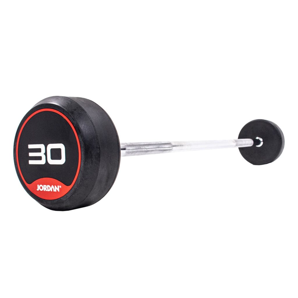 Jordan Fitness 30kg Classic Rubber Barbell With Straight Bar