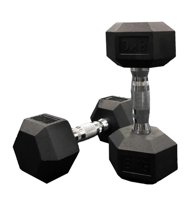 Jordan Fitness JLC HEX Rubber Dumbbells - 50KG