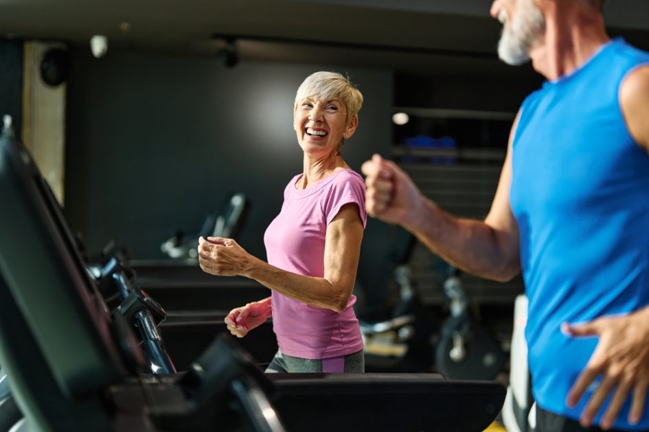 older lady on treadmill